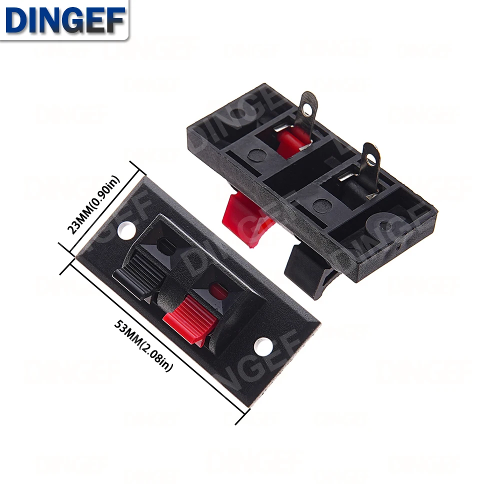 Terminal de conector de plástico de 2/4/6/8/12 posiciones, conector de empuje, carga de resorte, terminales de altavoz de Audio, Clip de placa de pruebas WP2 -4 -1, 5 uds. - imagen 5