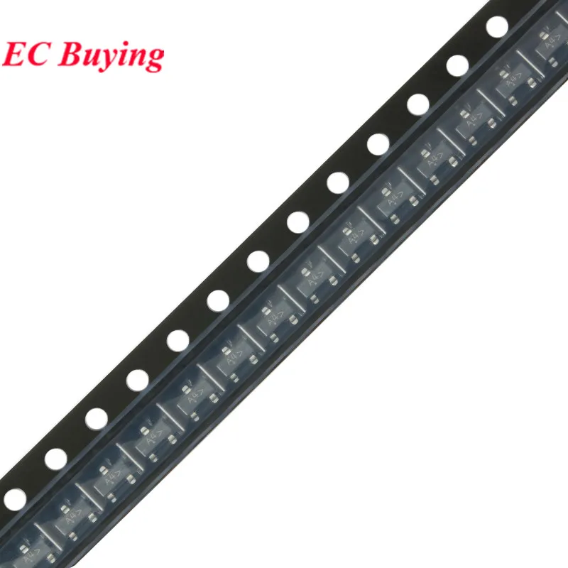 Transistor de conmutación SMD de cátodo común, Chip IC de diodo, 100 piezas/50 piezas, BAV70, BAV70LT1G, A4, 0.2A, 100V, SOT-23, 100V/200mA, 1 par - imagen 5