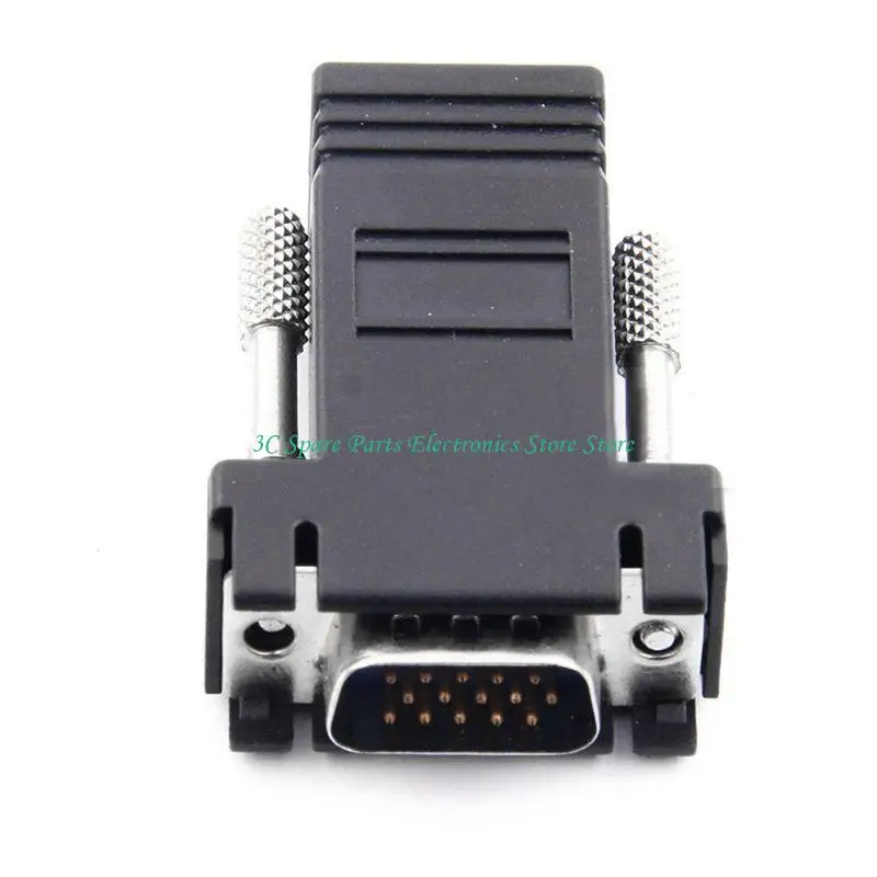 SZ VGA Extensor Macho a LAN Cat5 Cat5e/6 RJ45 Ethernet Convertidor Femenino Adaptador - imagen 5