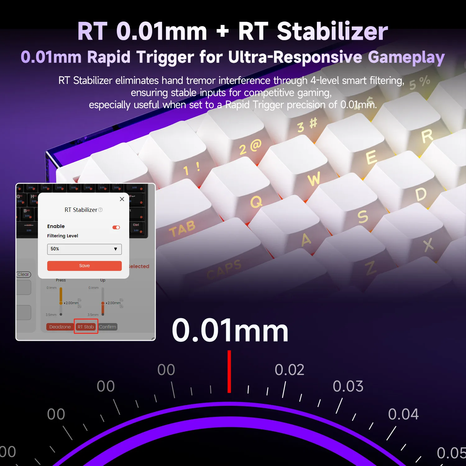 Veekos Shine60 HE Teclado mecánico interruptor magnético 60% teclado para juegos con cable/inalámbrico AGRB disparo rápido 8K teclado e-sport - imagen 3