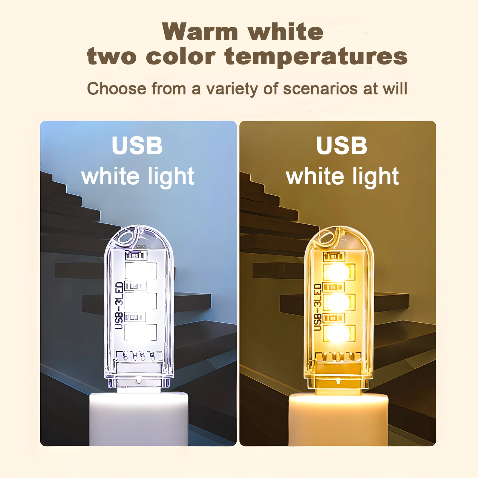 Mini luces LED USB para libros, lámparas USB portátiles, DC 5V, lámpara de lectura ultrabrillante para banco de energía, Camping, PC, portátiles, luces nocturnas - imagen 3