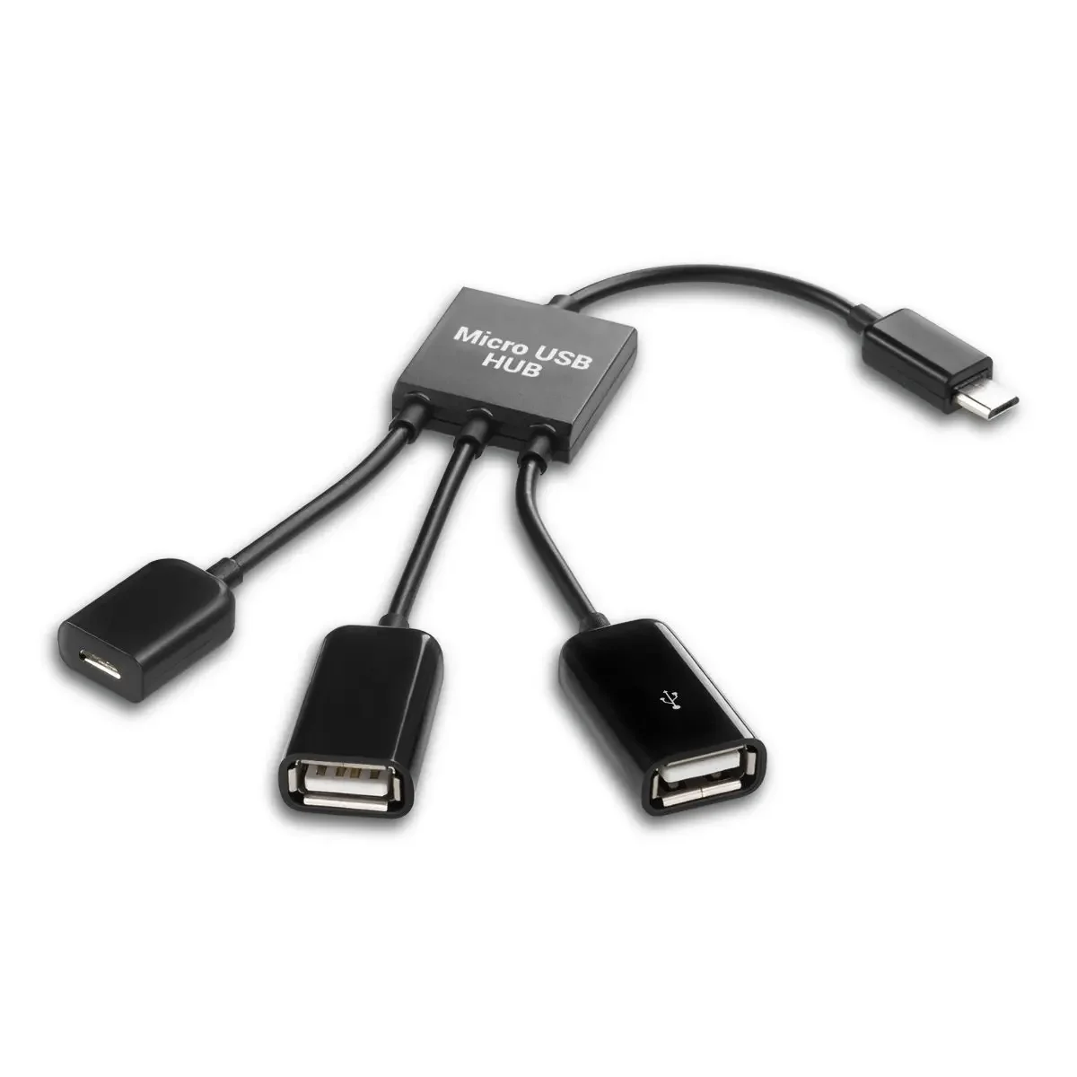 Adaptador de concentrador OTG Micro USB TYPE-C 3 en 1 para teléfono inteligente/tableta divisor Micro USB Compatible con Apple, Samsung, Lenovo, Asus - imagen 3