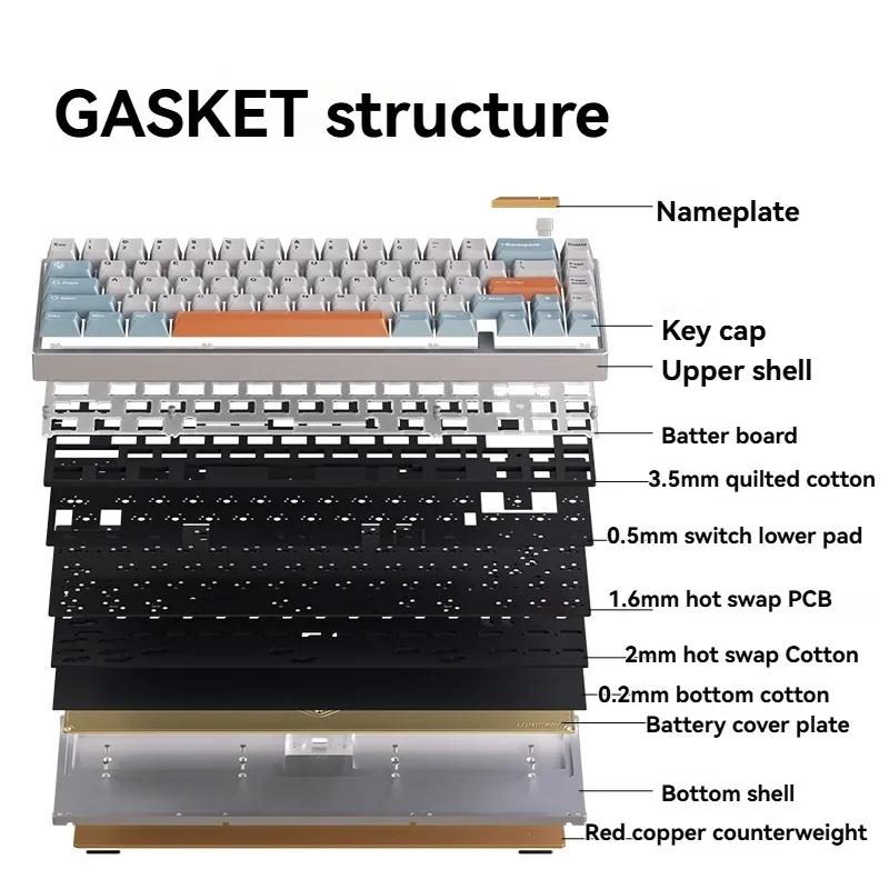 LUMINKEY65 HE Ultra Kit de teclado interruptor magnético modo único personalizado RGB Teclado mecánico para juegos Kit de carcasa de aluminio regalo - imagen 3