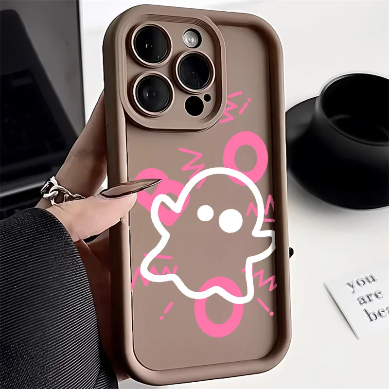 Funda de teléfono de dibujos animados suave para iPhone, Fundas de Color sólido para iPhone 13, 11, 15, 14 Pro Max, 12, XR, X, XS, 7, 8 Plus, SE 2020, 13Pro Max, 15Pro Max - imagen 4