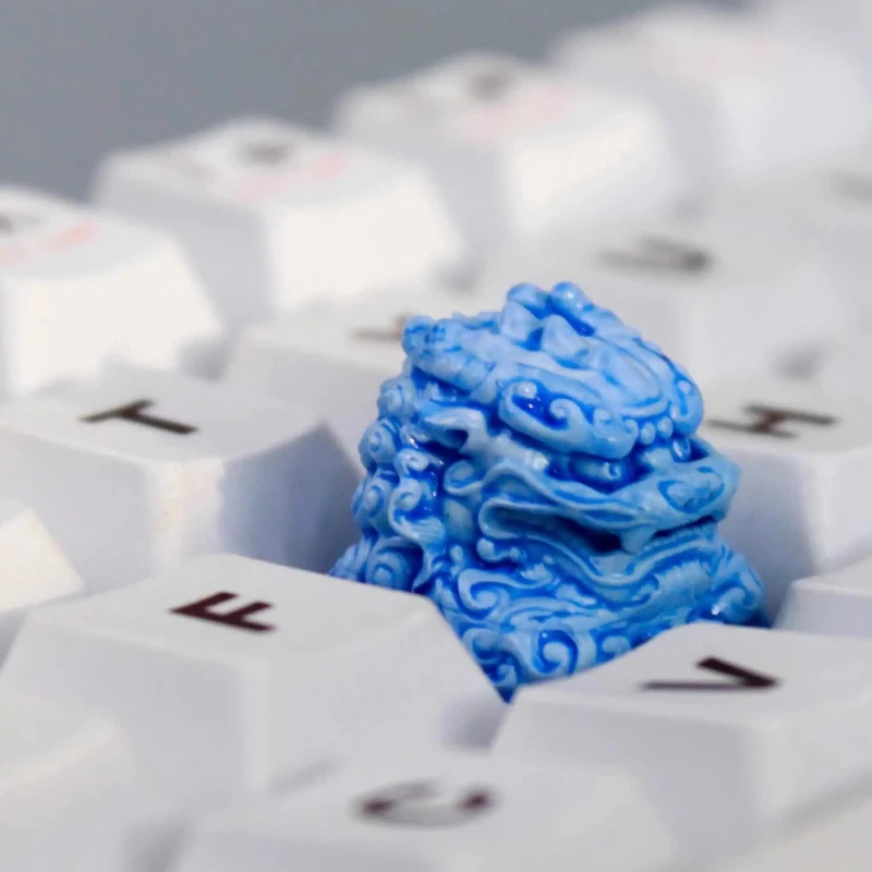 Teclas de teclado de estilo creativo Patrón Kirin Diseño retro y de dibujos animados Material de resina Regalo personalizado para un amigo con teclados KIWI - imagen 4