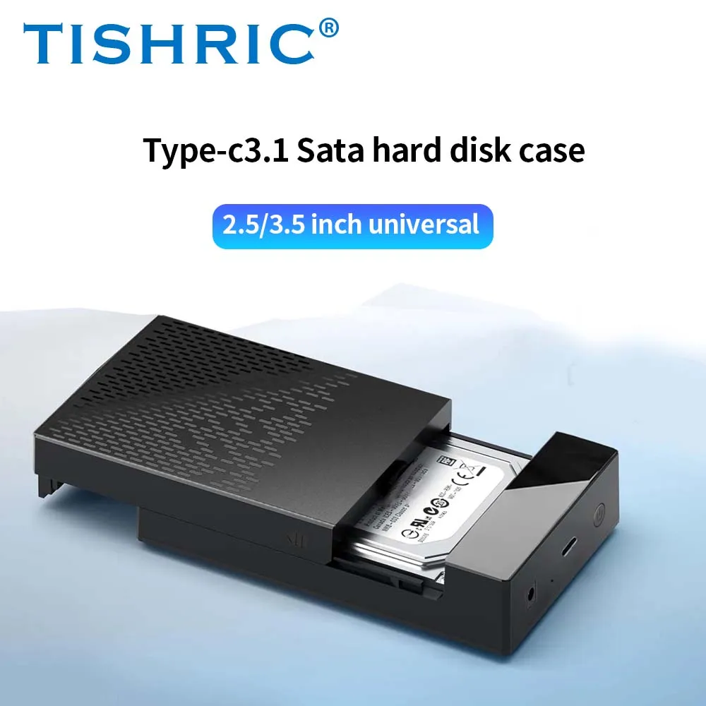 TISHRIC Caja de disco duro externo HDD para disco duro Estuche externo de 3,5 pulgadas con USB3.0 TypeC para juegos PC portátil PS5 /4 - imagen 2