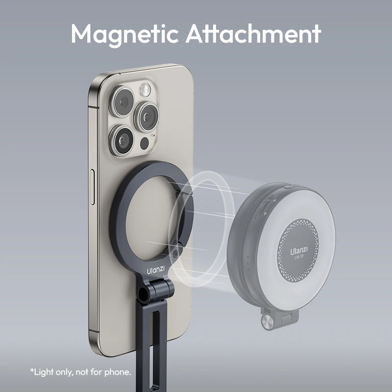 Ulanzi MA07 Maglock 1/4 Soporte para teléfono con zapata fría Soporte magnético para teléfono de doble cara para trípode de cámara para iPhone 16 15 14 13 - imagen 4