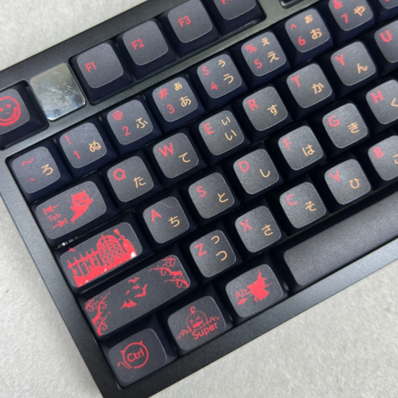 Tapas de teclado japonés XDA PBT, accesorios de teclado mecánico, sublimación, teclas de juego, tema de Halloween, regalos