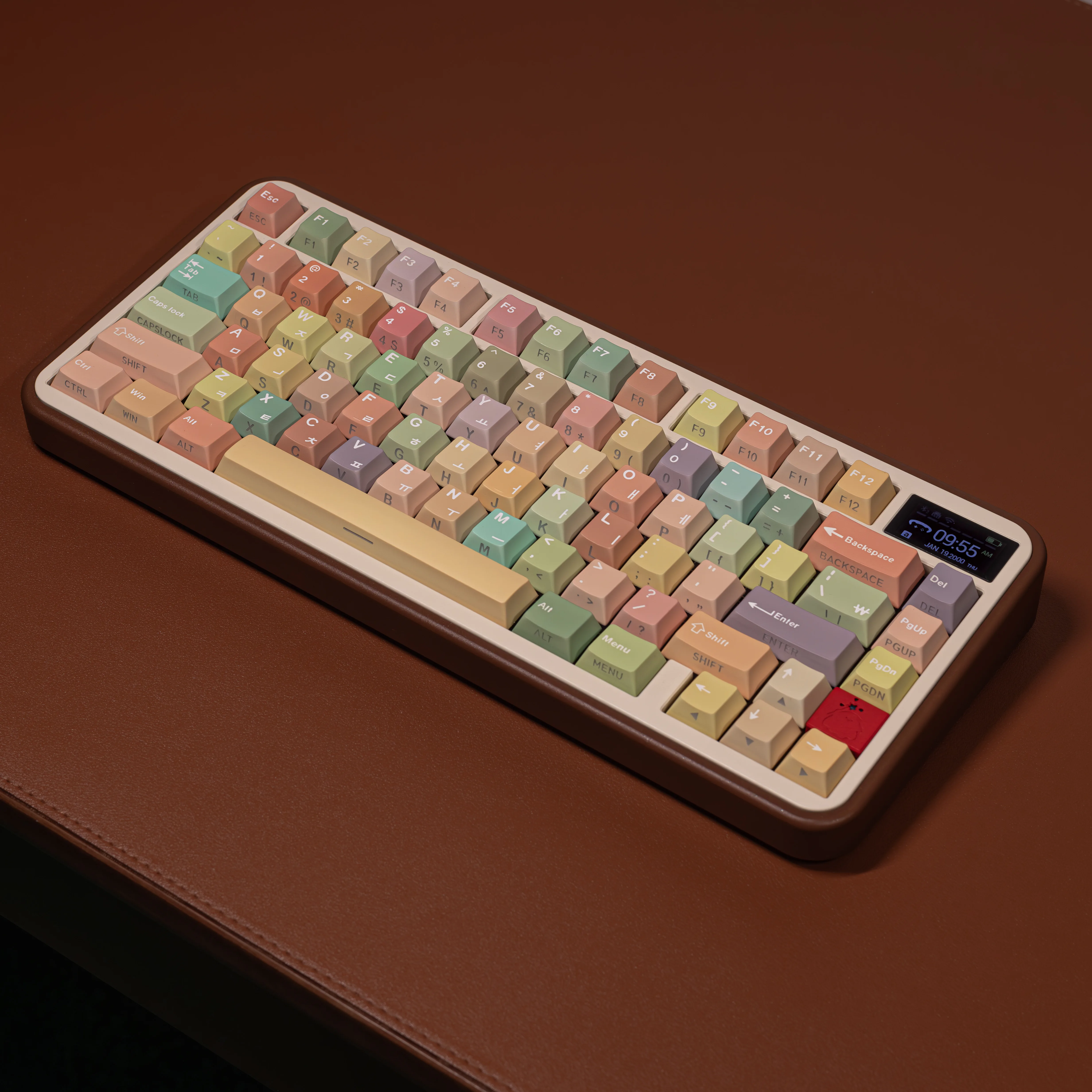 Teclas DE doble impresión Dye-Sub PBT luz lateral perfil Cherry 131 teclas DE/FR/KR/RU/AR/JP/ES para teclado mecánico diseño ISO F75 - imagen 4