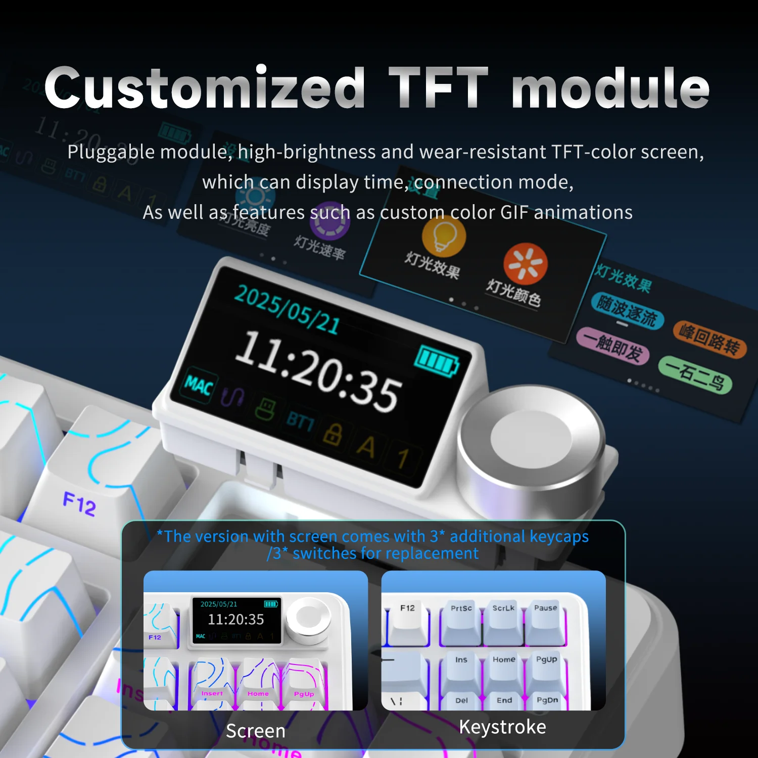 El teclado mecánico para juegos Ajazz AK870 V2 es un teclado para juegos por cable RGB asable en caliente adecuado para diversos escenarios en computadoras portátiles - imagen 5