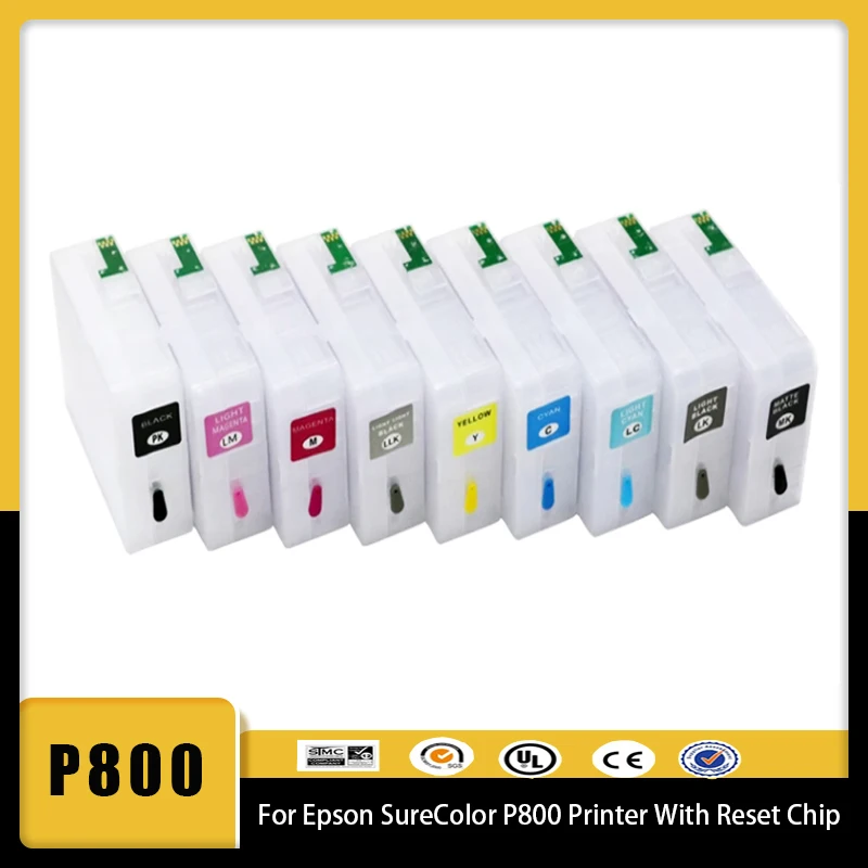 Vilaxh-cartucho de tinta recargable vacío para impresora Epson SureColor P800, T8501-T8509, con Chip de reinicio - imagen 2