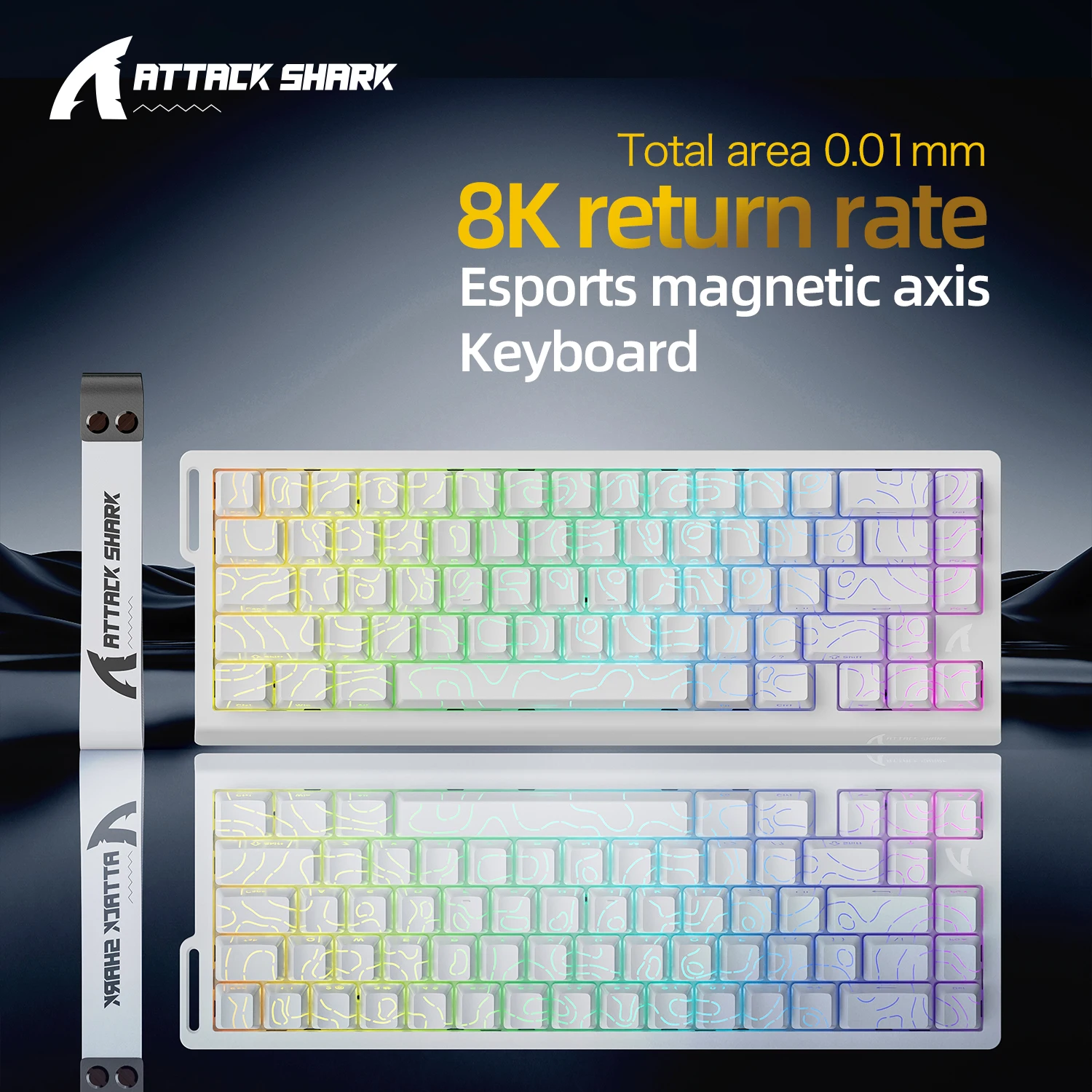 Teclado magnético para jugar ATTACK SHARK X68HE X68PRO HE y FREEWOLF F68 con cable F68Pro inalámbrico para Pro Gaming 0,01mm disparo rápido - imagen 2