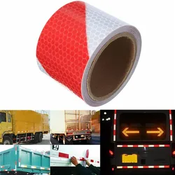 Cinta reflectante de seguridad roja y blanca para visibilidad