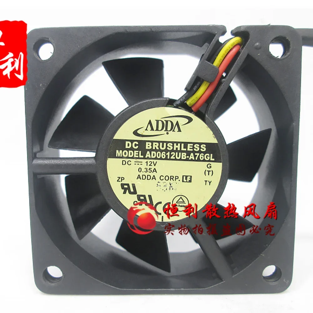 PARA ADDA AD0612UB-A76GL 60*60*25mm DC 12V 0.35A ventilador de refrigeración axial
