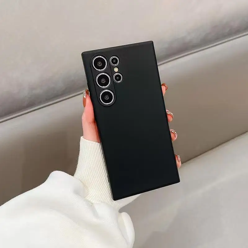 Funda de teléfono de silicona líquida cuadrada de lujo para Samsung Galaxy S25 S24 S23 S22 S21 S20 FE S 25 Ultra 24 Plus cubierta a prueba de golpes - imagen 2