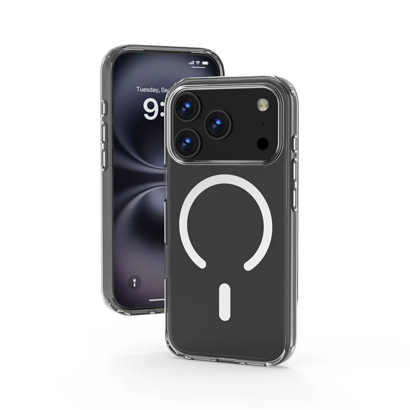 Funda de carga inalámbrica Magsafe cristalina para iPhone, funda trasera dura ultrafina para PC, iPhone 17 Pro Max 17 Air - imagen 2