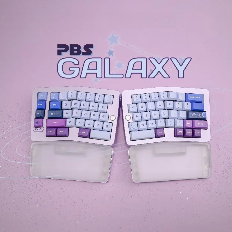 Juego de teclas con tema personalizado de galaxia, tapa de teclado con perfil PBS de sublimación PBT personalizada para accesorios de teclado mecánico