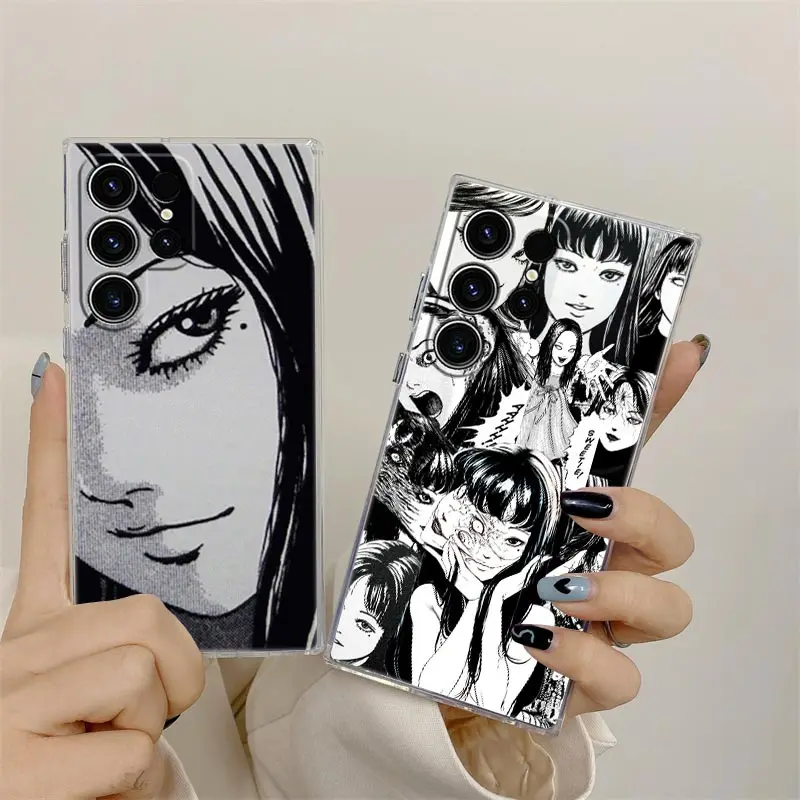 T-tomies Comic Junji Ito Manga funda de teléfono para Samsung Galaxy S25 S24 S23 S22 S20 Ultra S10 S25 Plus S21 FE 20 Funda transparente - imagen 3