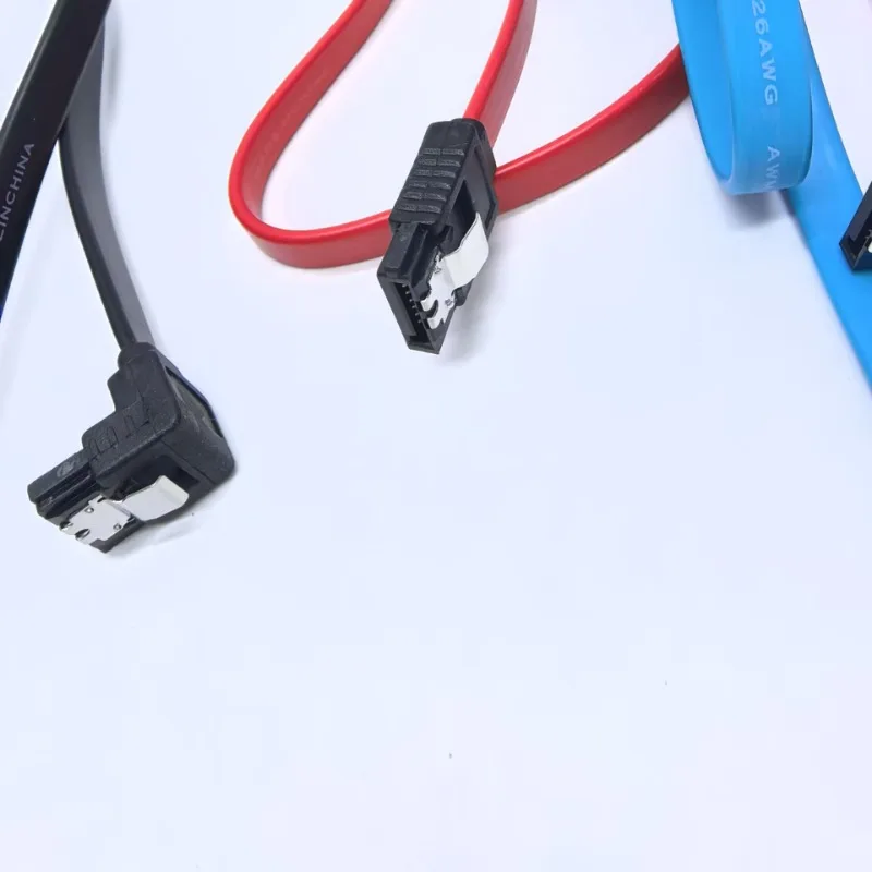 Cable de transferencia de datos SATA 3,0, Cable de extensión de puerto serie curvo de 90 grados para PC, disco duro HDD SSD, rojo/azul/negro - imagen 2