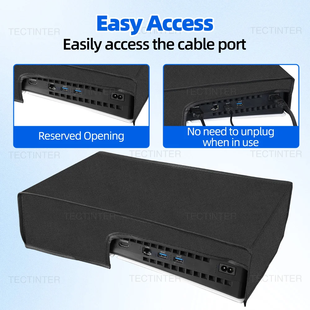 Funda protectora a prueba de polvo para consola PS5/PS5 Slim/Pro, funda protectora antiarañazos para accesorios de PlayStation 5 - imagen 4