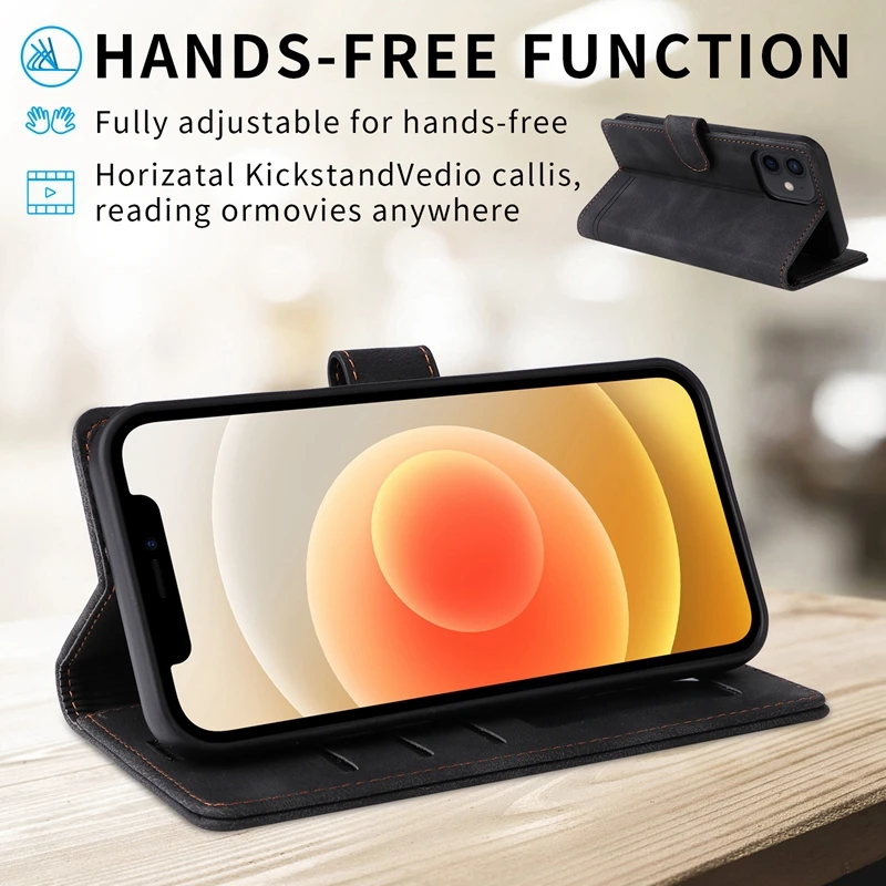 Funda de teléfono con ranuras para tarjetas tipo billetera para Samsung Galaxy A13 A53 A73 A33 A23 A54 A14 A52S 5G A03S A 52 A12 A22 A32 A72 Funda de libro de cuero - imagen 5