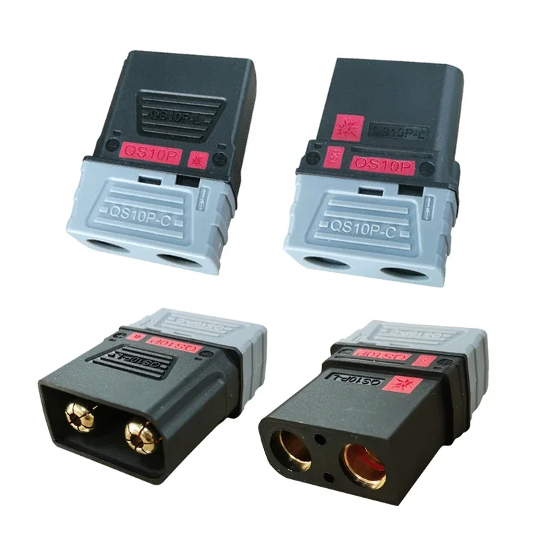 Cable conector de QS10P-L antisalpicaduras, línea de conexión de carga de batería de avión modelo macho hembra de QS10P-L de alta corriente 7AWG - imagen 4