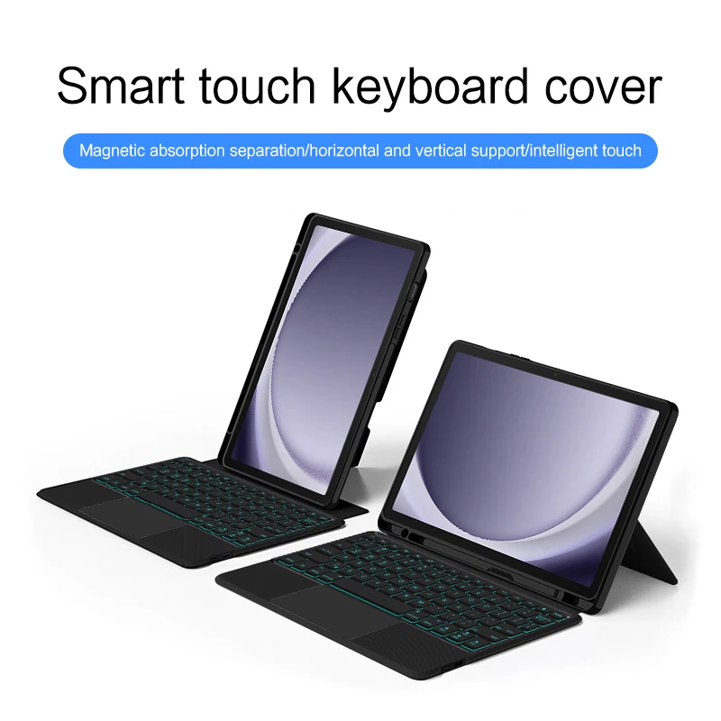 Teclado mágico retroiluminado para Samsung Galaxy Tab A9 Plus, funda A9 + 11 pulgadas SM-X210 X216 X218, funda para teclado táctil inteligente - imagen 5