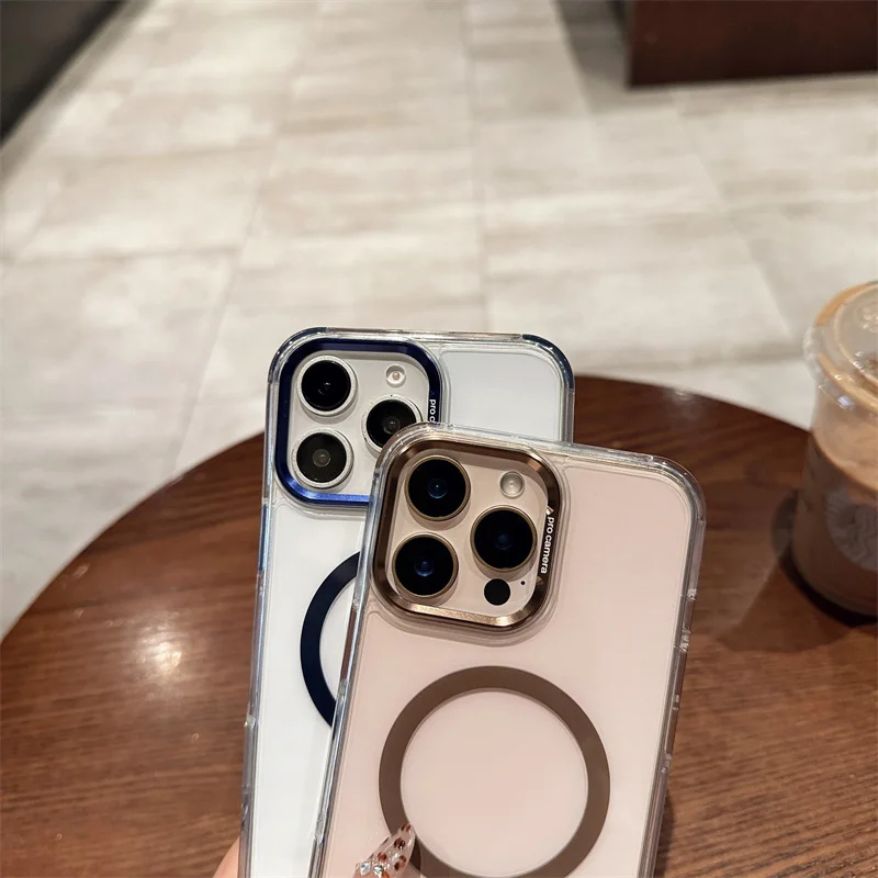 Funda de teléfono 2 en 1 con cuerpo cruzado magnético a la moda para iPhone 16 15 14 13 12 11 Pro Max Plus para funda protectora MagSafe a prueba de golpes - imagen 2