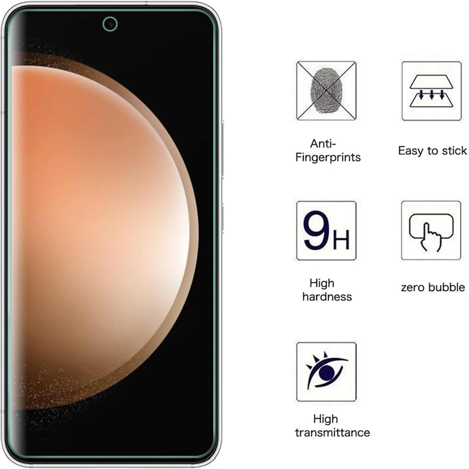 Protector de pantalla HD de 2/4 piezas para Samsung Galaxy S23 FE 5G 9H vidrio templado - imagen 5