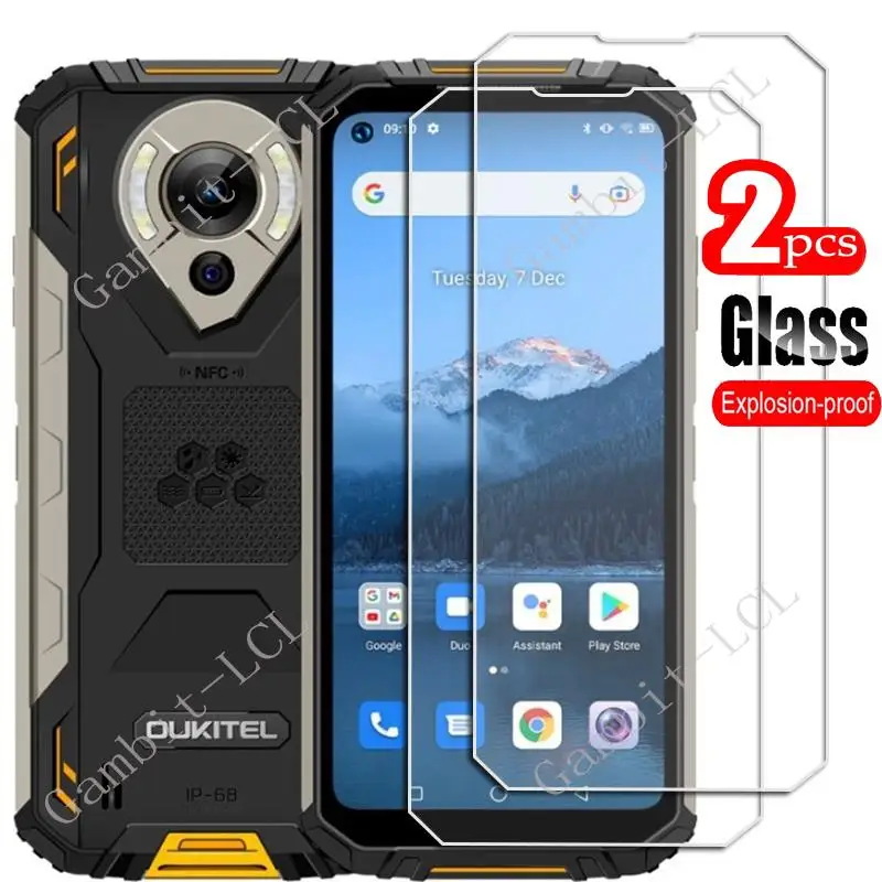 2 uds para Oukitel WP16 HD Protector de vidrio templado en OukitelWP16 WP 16 cubierta de película protectora de pantalla de teléfono