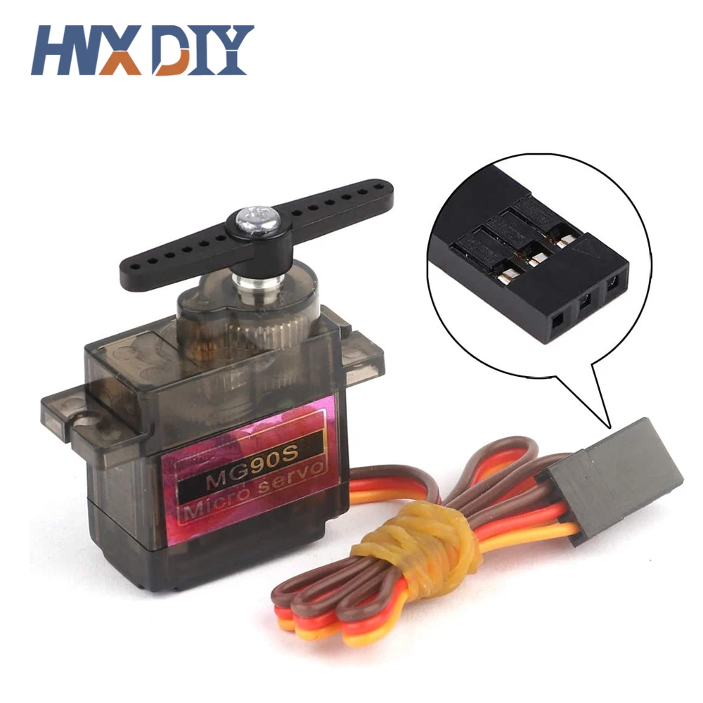 5/10 Uds MG90S engranaje de Metal RC Micro Servo 13,4g Motor para ZOHD Volantex avión para RC helicóptero coche barco modelo juguete Control - imagen 4