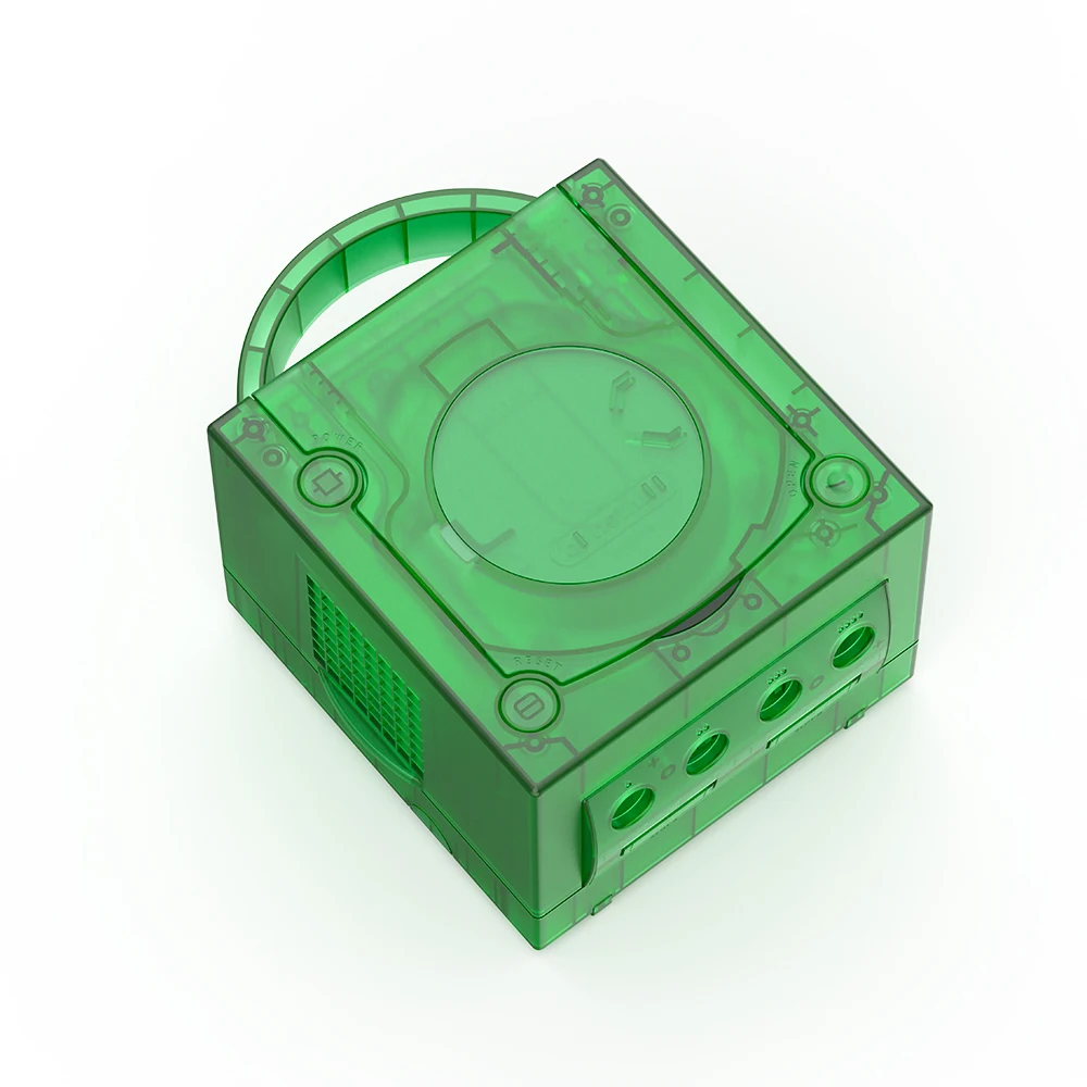 TicKnot, última funda de repuesto transparente Drank Geen y azul para Nintendo Gamecube, funda protectora para consola de juegos NGC - imagen 3