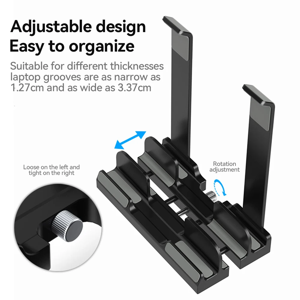 Soporte plegable para ordenador portátil, accesorios para Macbook, iPad, tableta, teléfono, soporte almacenable, doble uso, ajustable - imagen 3