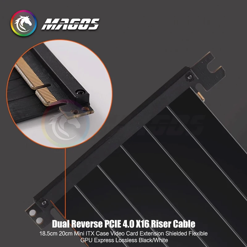 Cable Riser PCIe X16 Flexible – blindaje completo GPU ITX - imagen 5
