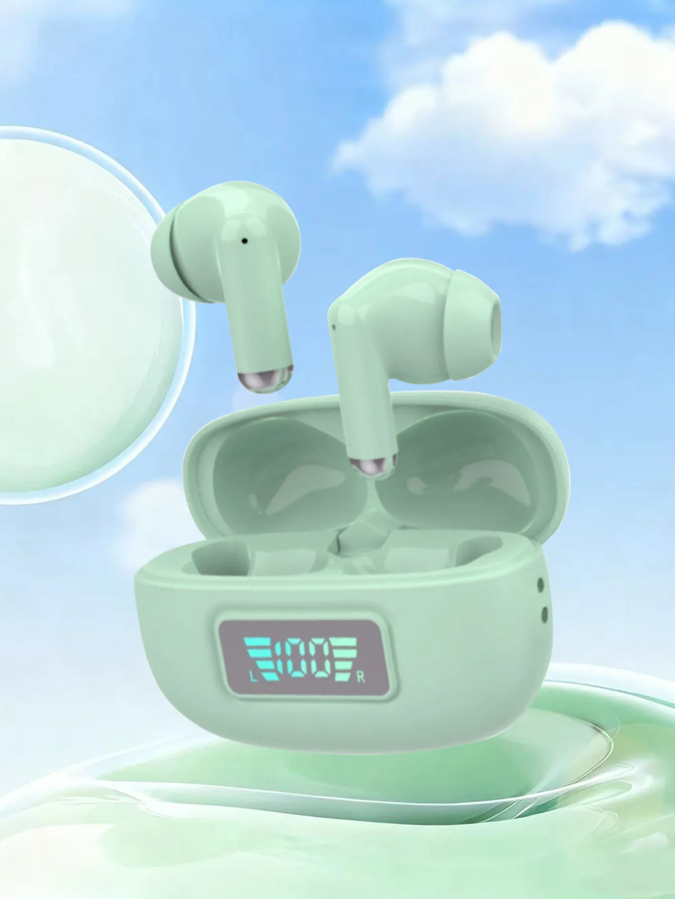 Auriculares inalámbricos TWS con pantalla Digital Y3A, auriculares intrauditivos con tapas de silicona Bluetooth, miniauriculares con pantalla Digital para juegos - imagen 2