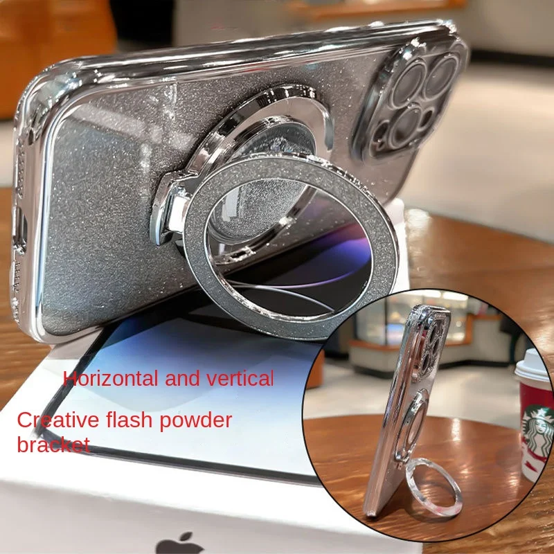 Para Infinix Note 40 Pro funda suave Bling Glitter Quicksand funda protectora trasera magnética para Infinix Note 40 30Pro 30Vip Shell - imagen 2