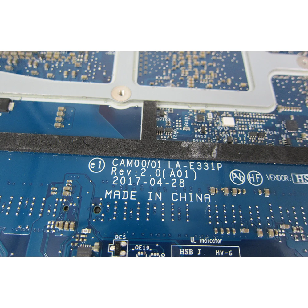 Placa base para ordenador portátil XPS 15 9560 con i7-7700HQ CPU GTX1050 4GB GPU YH90J 0YH90J CN-0YH90J LA-E331P prueba completa