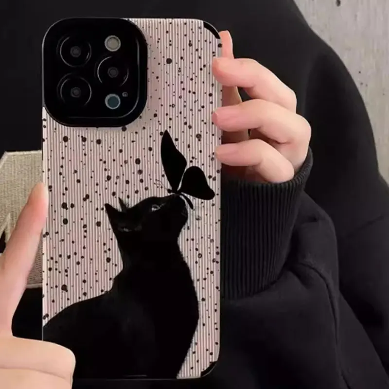 Para Samsung Galaxy S25 S24 Ultra Fundas lindo gato Funda S23 S22 Plus Funda A32 A73 A54 A14 Capas A33 A23 5G A13 A34 A55 A15 A53 - imagen 4