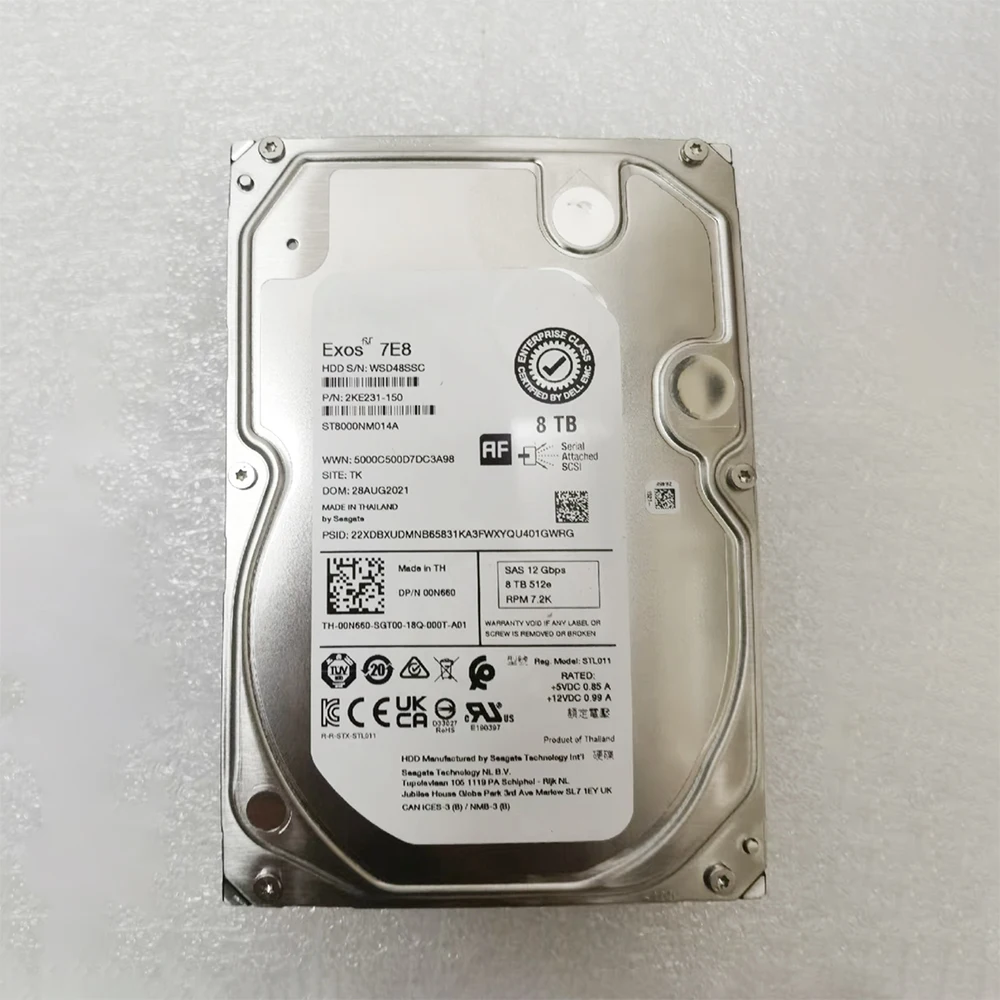 8TB SAS 3.5" disco duro del servidor HDD de 12G 00N660 ST8000NM014A para DELL 8T - imagen 3