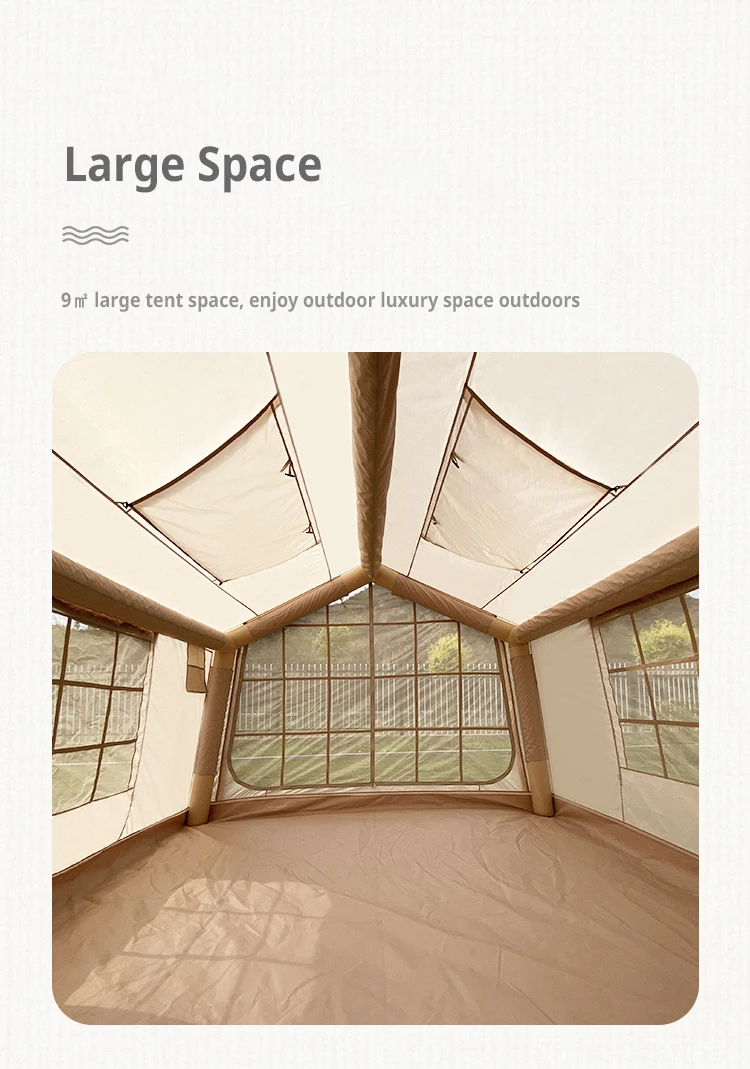Tienda de campaña inflable de la temporada del espacio grande de 13 metros cuadrados 4 para la familia al aire libre - imagen 5