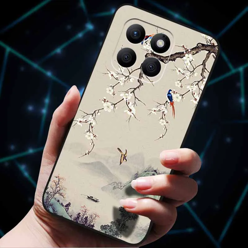 Para Honor X8c X8B X6B 4G funda X5B Plus x6A X8A X8 5G 4G parachoques de silicona suave 3D flores en relieve fundas de teléfono para Honor X8C - imagen 5