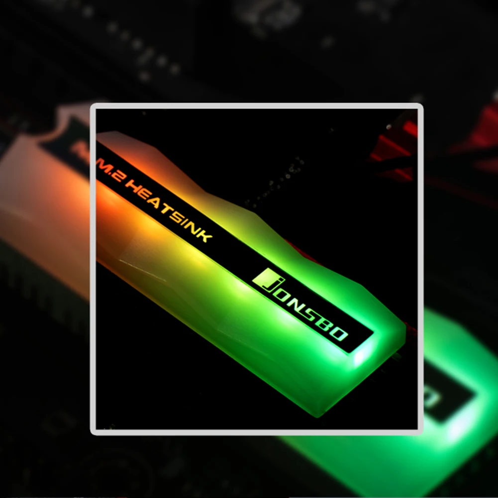 Jonsbo M.2-2 M.2 SSD Cooler ARGB Unidad de estado sólido Disipación de calor Disipador de calor - imagen 5