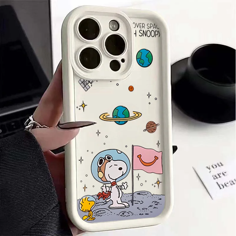 Funda para Xiaomi Redmi Note 14 13 12 Pro Plus 11 12S 11S Redmi 15C 15 14C 13C 12C 10C A5 dibujos animados astronauta Snoopy carcasa de silicona - imagen 4