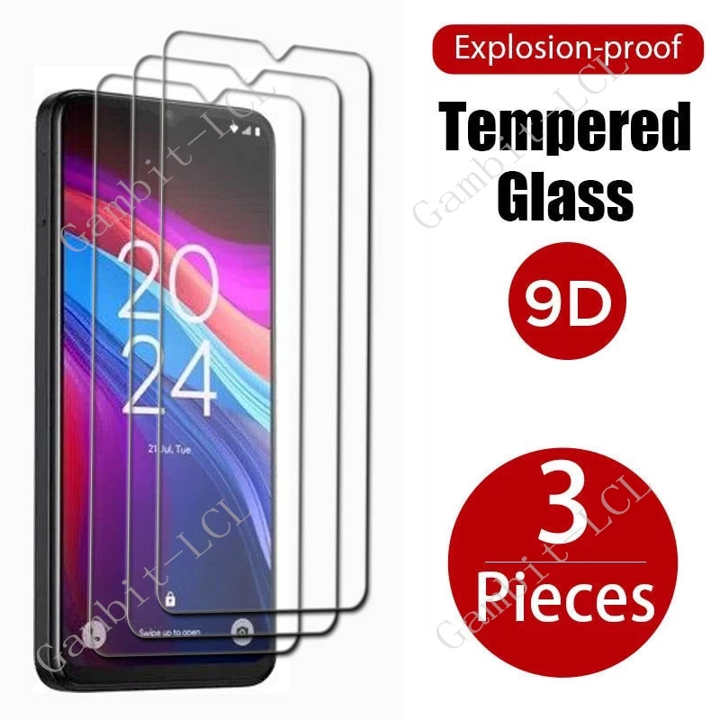 3 uds 9H HD vidrio templado Protector para TCL 503 TCL503 Tecno Pop 7 TecnoPop7 HMD Aura HMDAura 6,6 "película protectora de pantalla