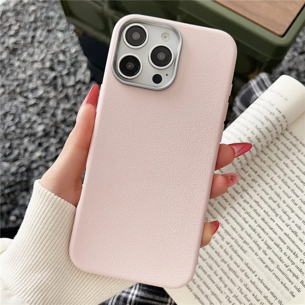 Funda de teléfono con patrón de cuero mate para Samsung S25 S24 S23 S22 Ultra S21 Plus S20 FE Note 20, funda trasera de silicona suave a prueba de golpes - imagen 5