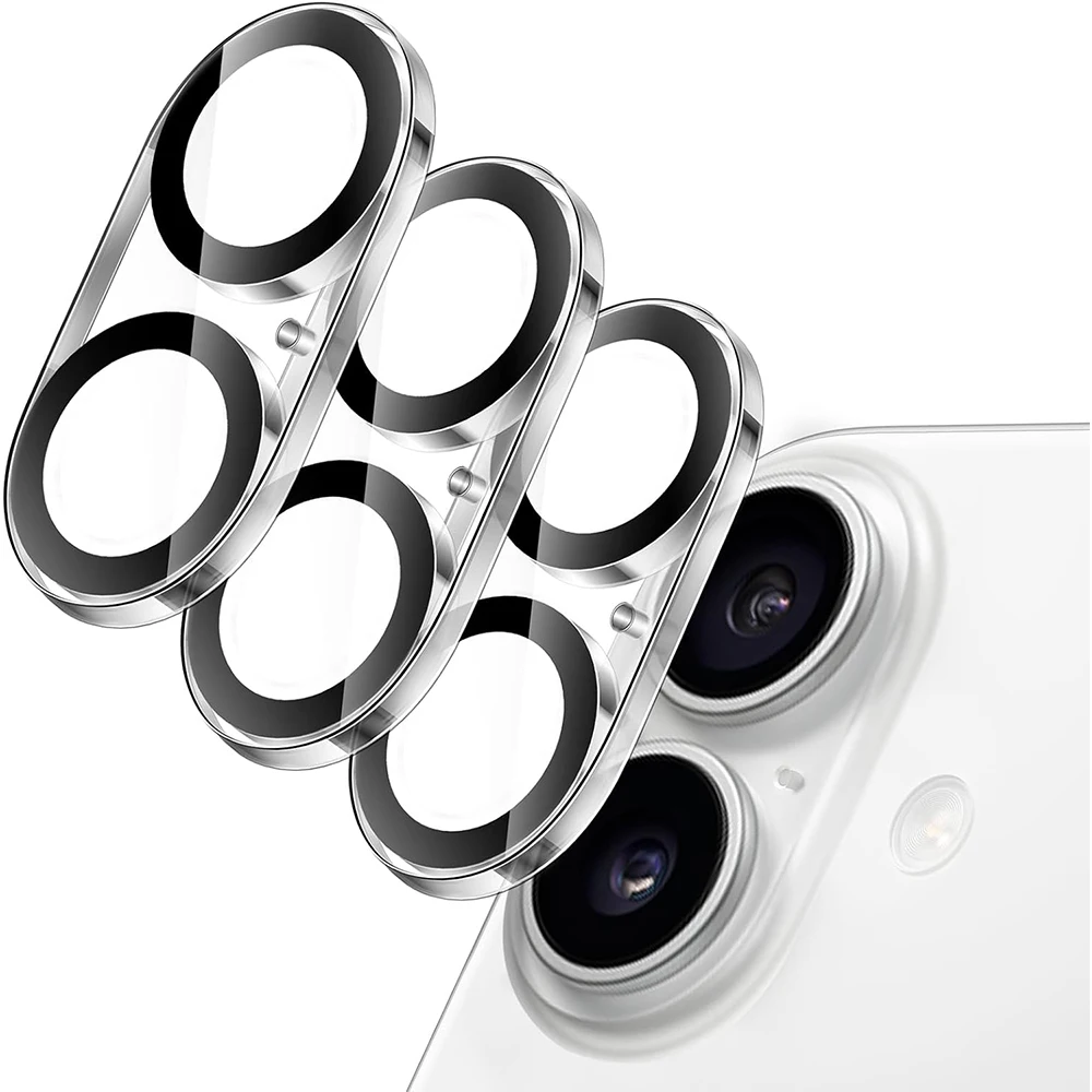3 uds cubierta protectora de lente de cámara de vidrio templado para iPhone 17 2025 16 Plus 16Plus iPhone17 iPhone16 accesorios de protección de teléfono