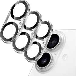 Protector de lente de cámara de vidrio templado para iPhone 17 y 16 Plus