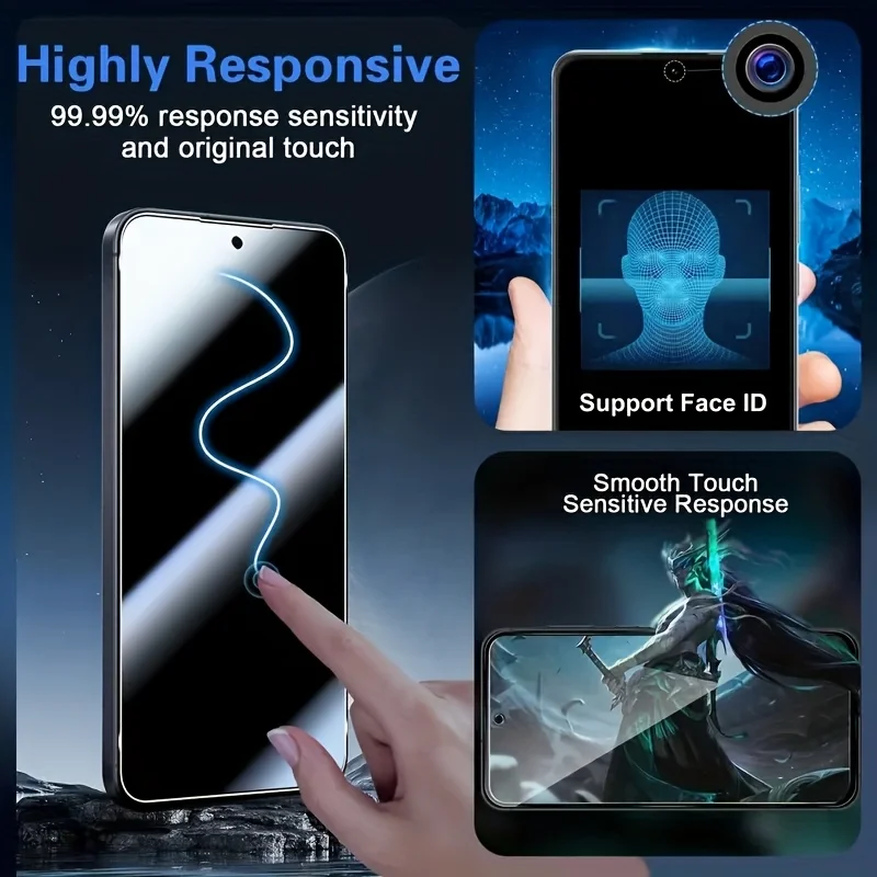 Protector de pantalla de vidrio templado de 3 uds con 2 uds Protector de lente de cámara para iPhone 17 16 15 14 13 12 11 Pro Max 16 15Plus 16e Air - imagen 5