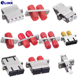 Adaptador de fibra ST FC 5 uds SC LC metal dúplex SM MM SC-LC SC-FC ST-FC LC-ST DX conector de fibra óptica acoplador ftth FTTHELINK
