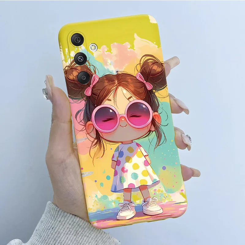 Para Samsung Galaxy M14 M34 M54 5G funda de teléfono con estampado de flores para niñas carcasa trasera de silicona suave TPU para Samsung M 14 34 54 - imagen 2